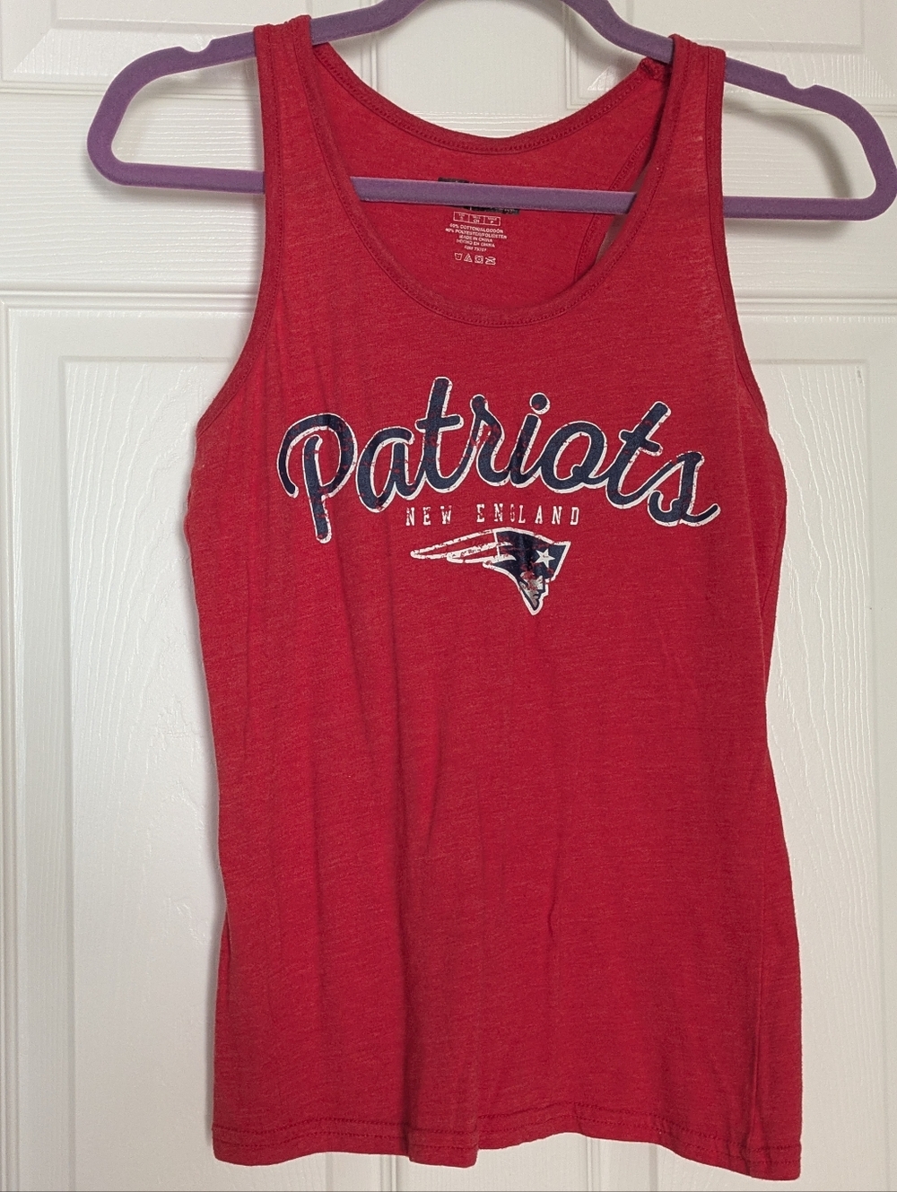 New England Patriots NFL Team Apparel Tank Top Women's Small Red